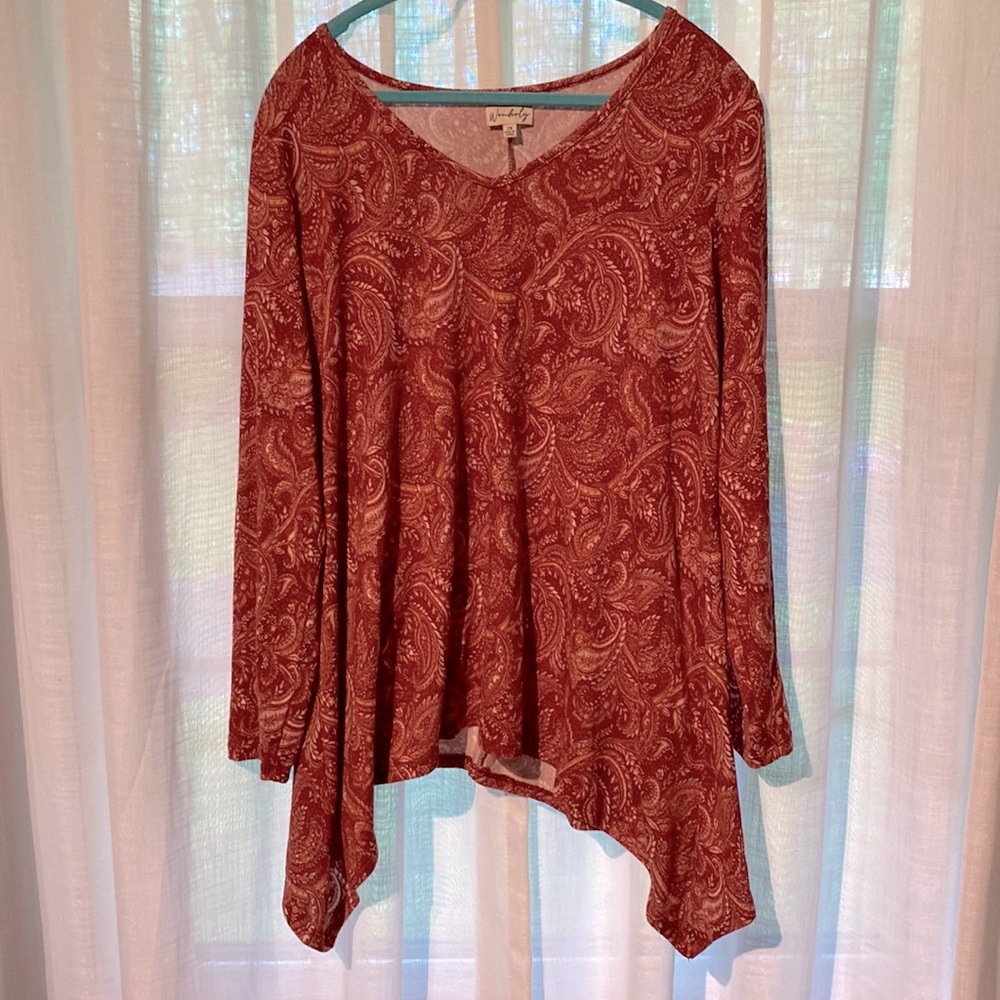 Maroon blouse size 2X
